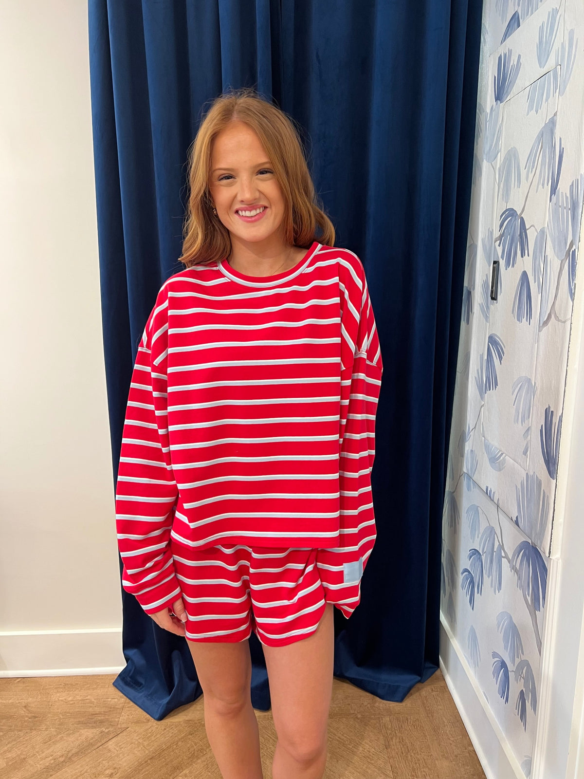 Striped Lounge Sweat Shorts