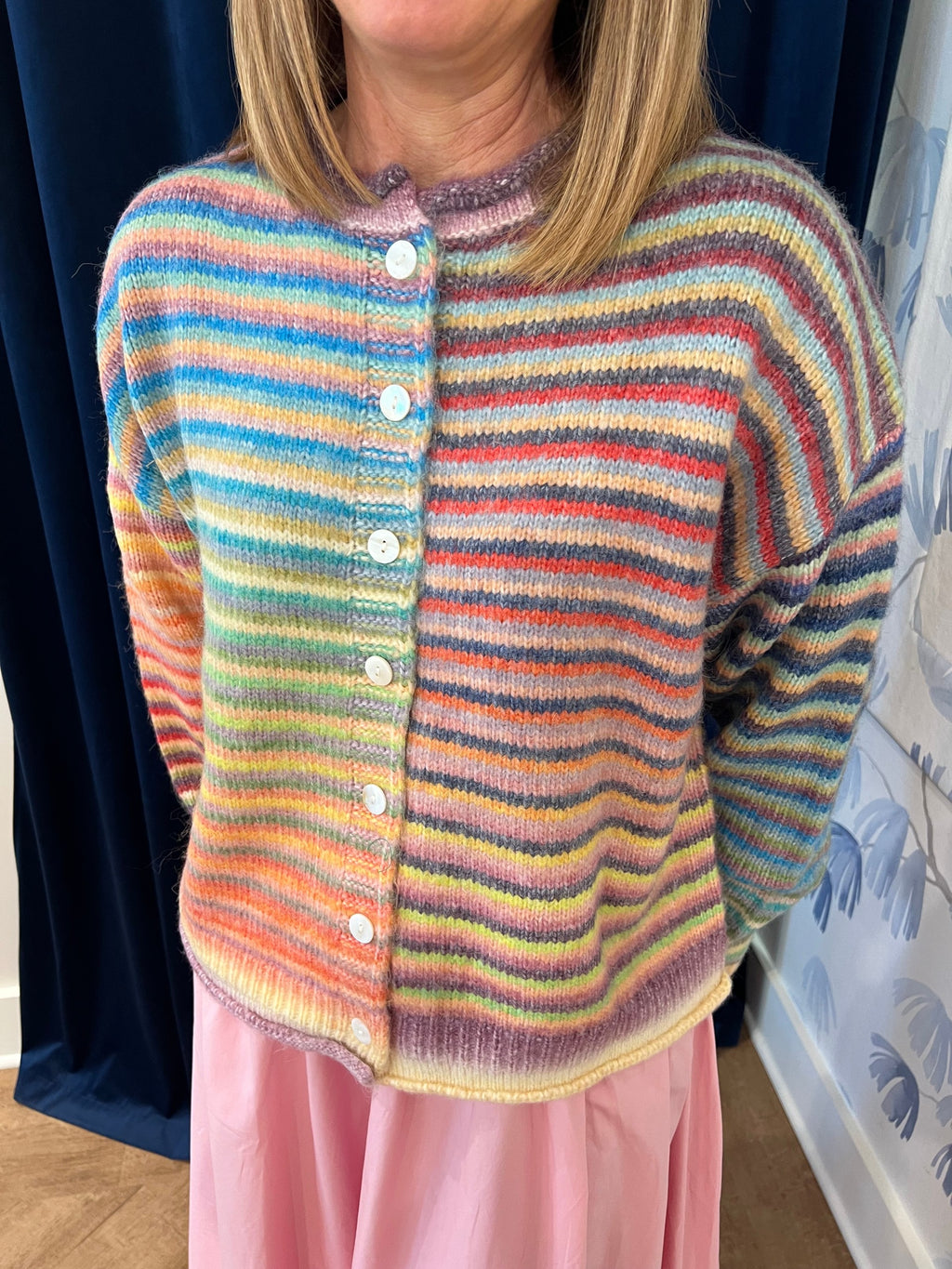 Autumn Haze Striped Cardigan