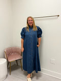long denim dress