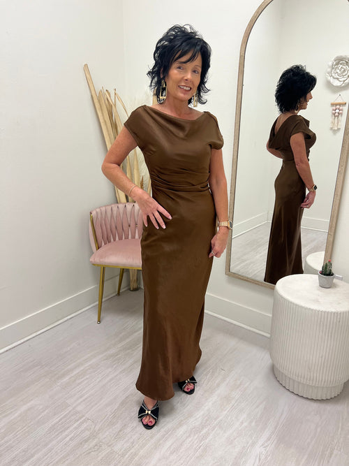 Boat Neck Maxi Dress