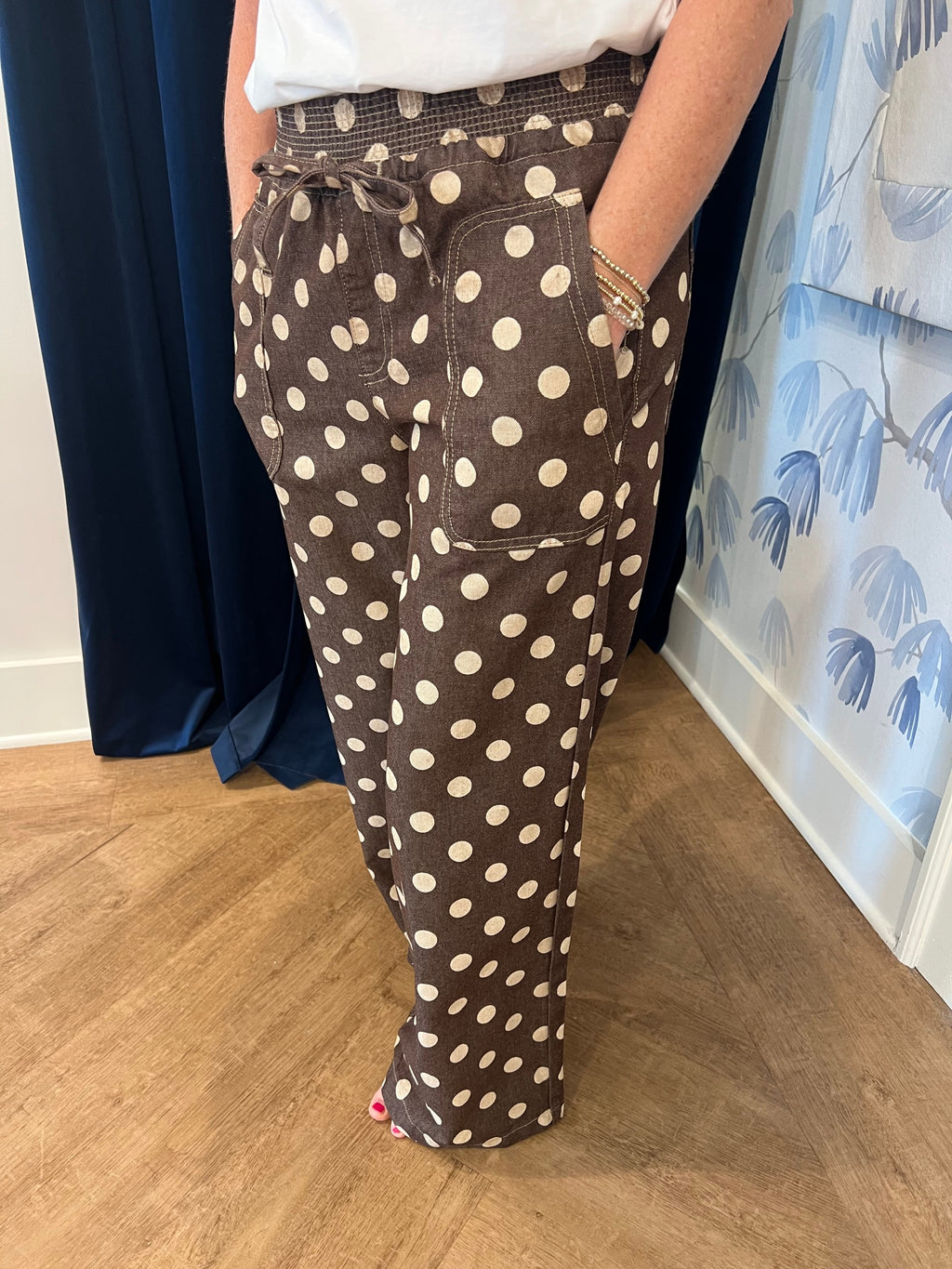 Cocoa Dot Wide Leg Pants