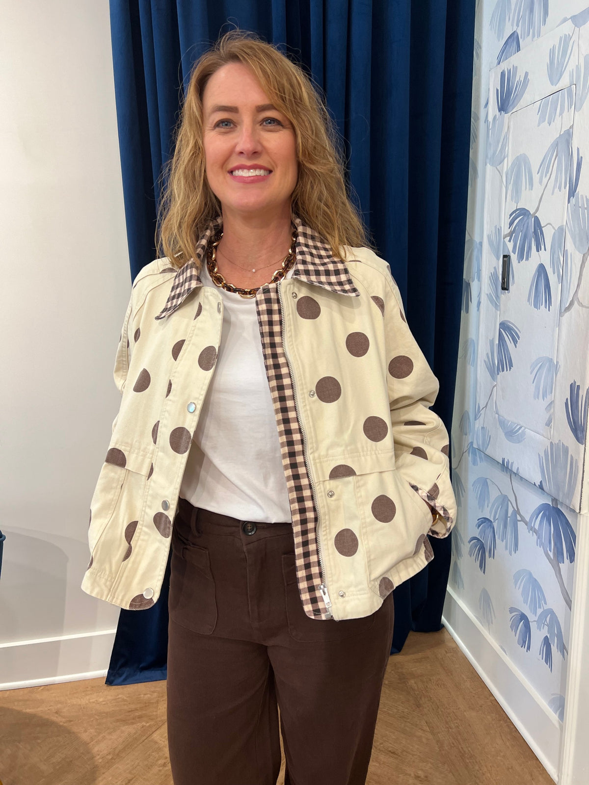 Polka Dot Fall Jacket