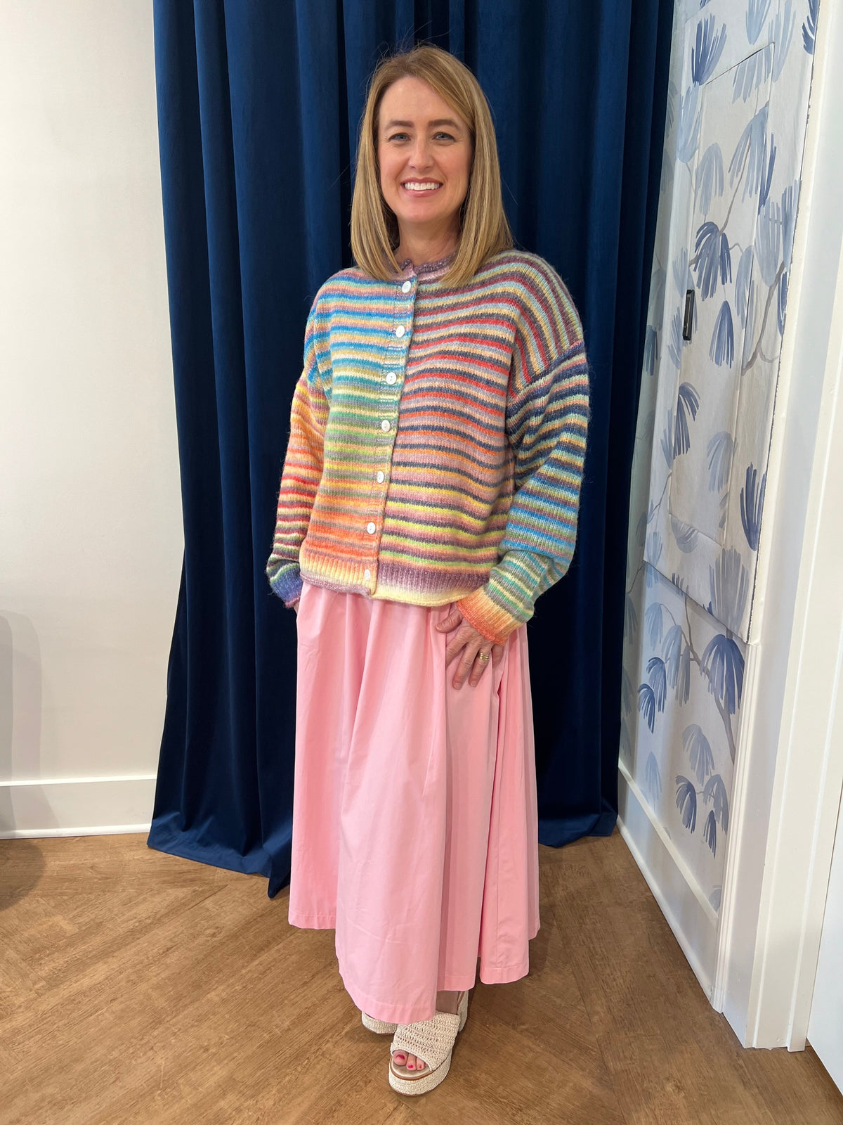 Autumn Haze Striped Cardigan