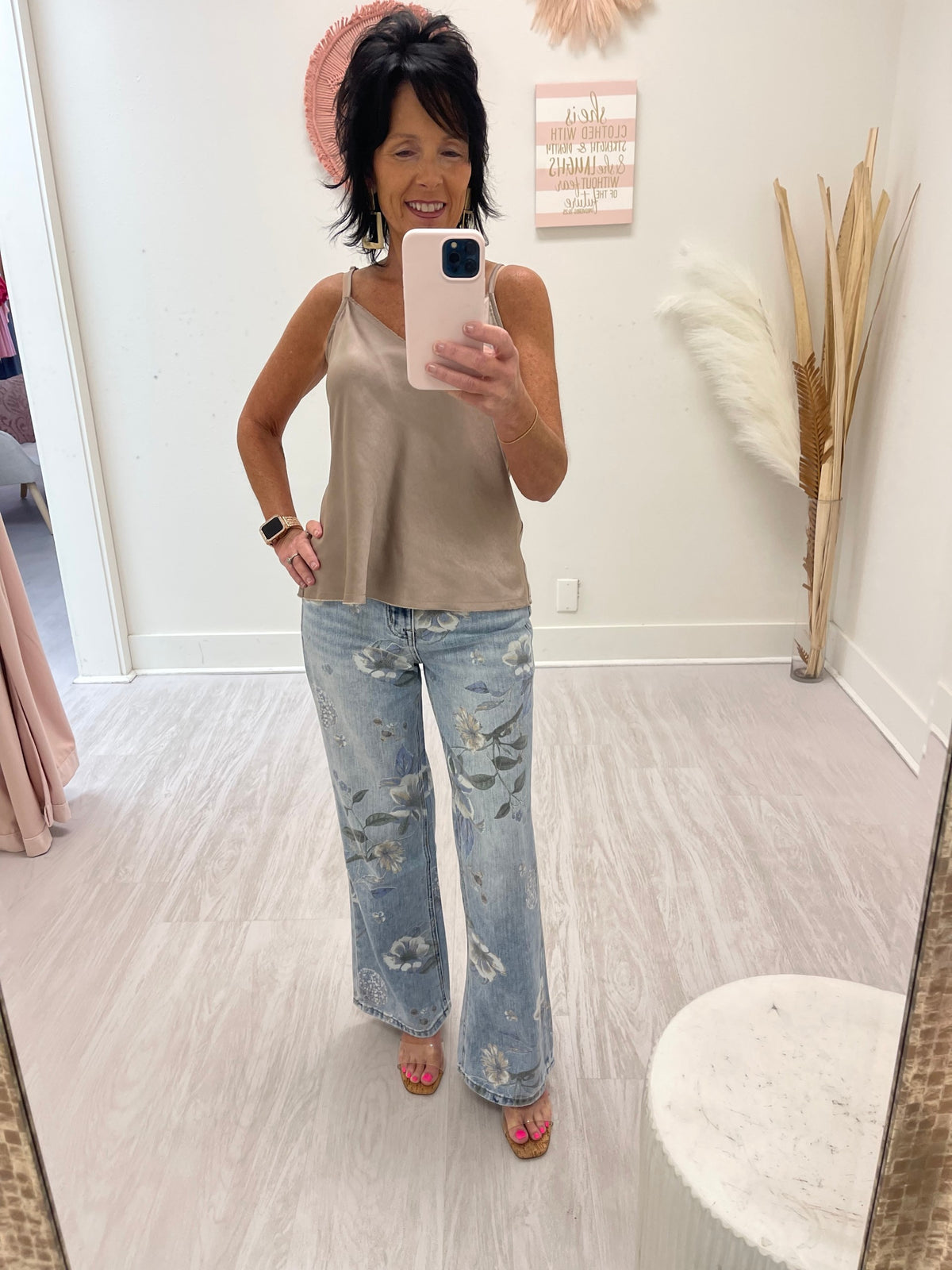 Floral Denim High Rise