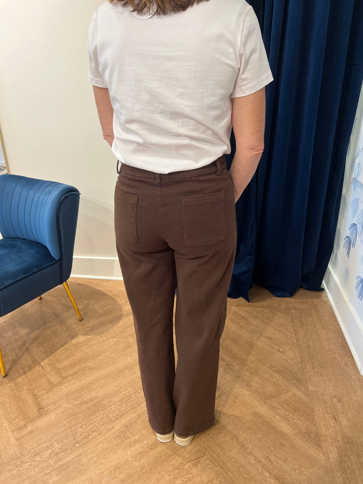 Wide Leg Bow Pocket Pants