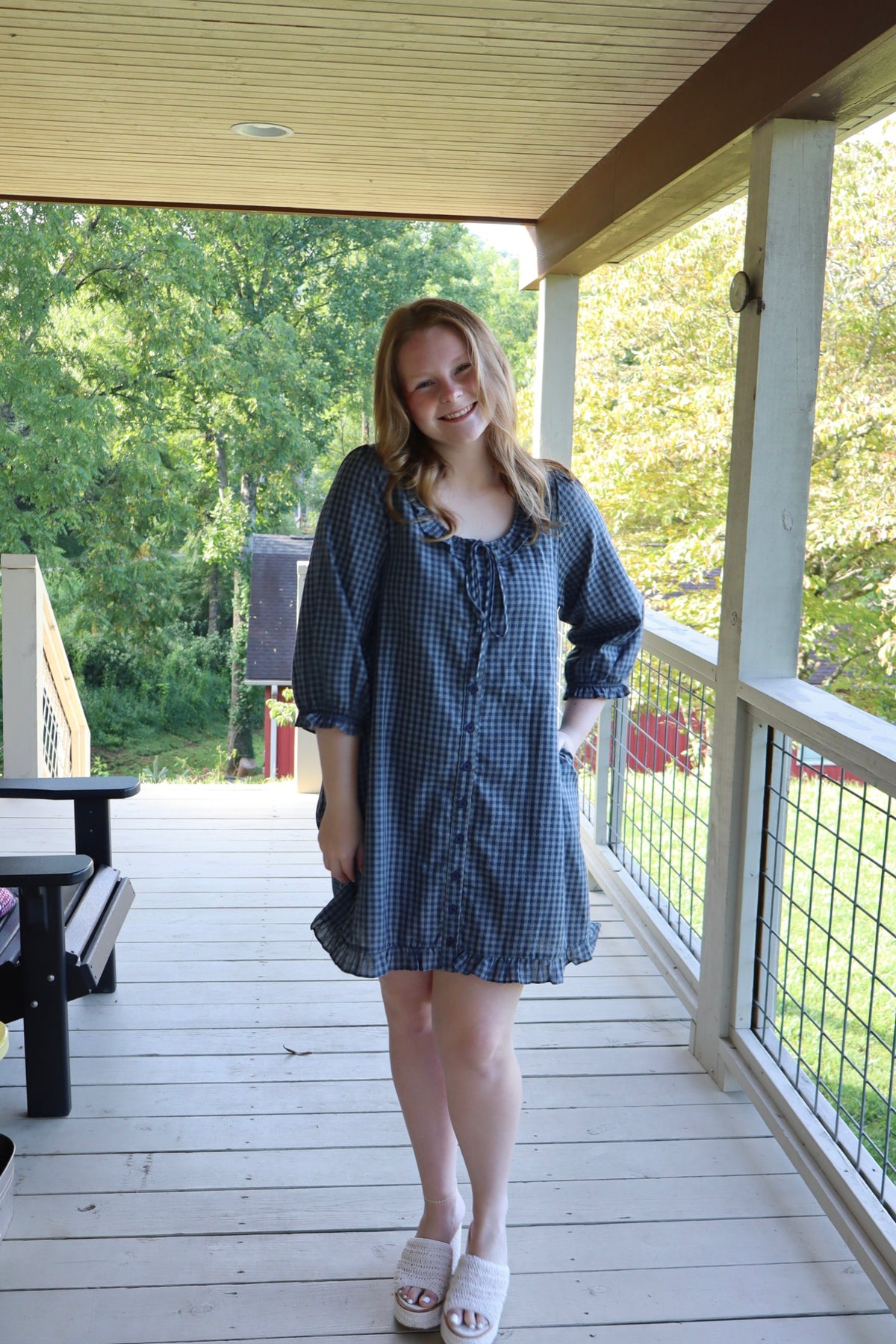 Gingham Ruffle Dress