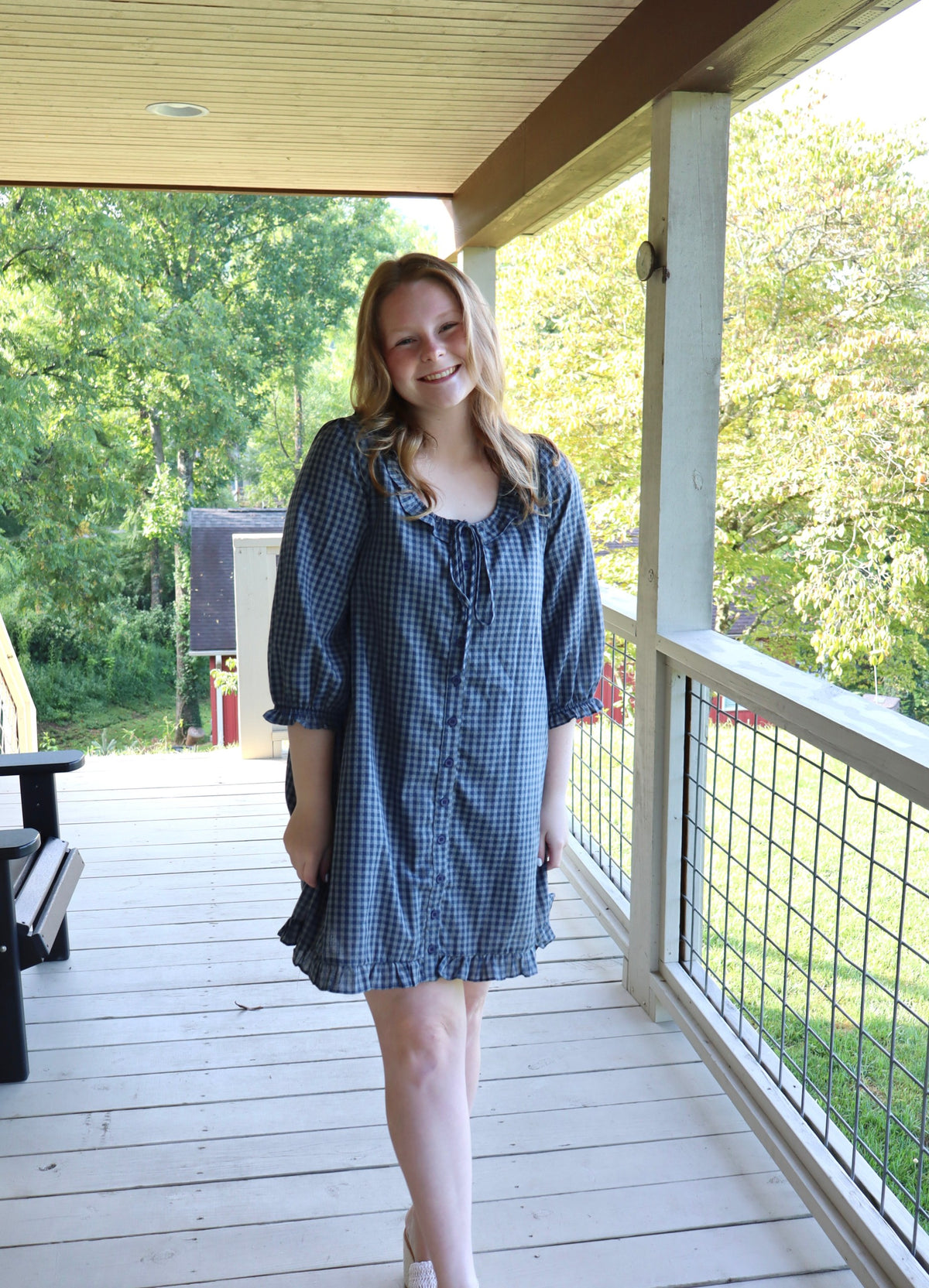 Gingham Ruffle Dress