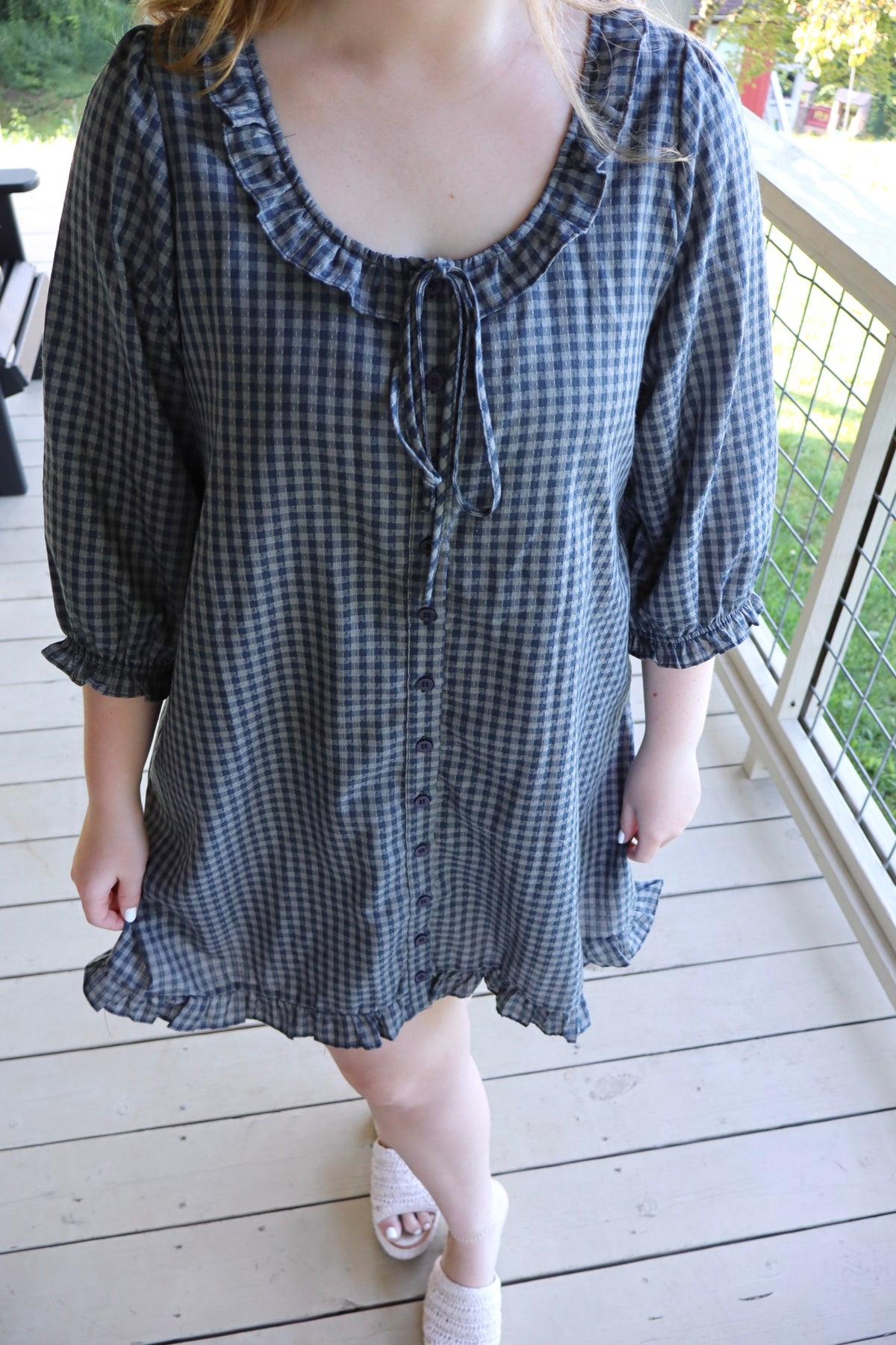Gingham Ruffle Dress