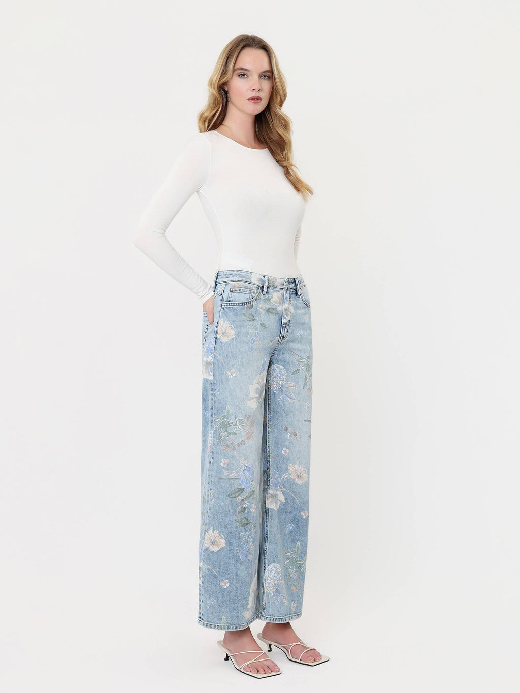 Floral Denim High Rise