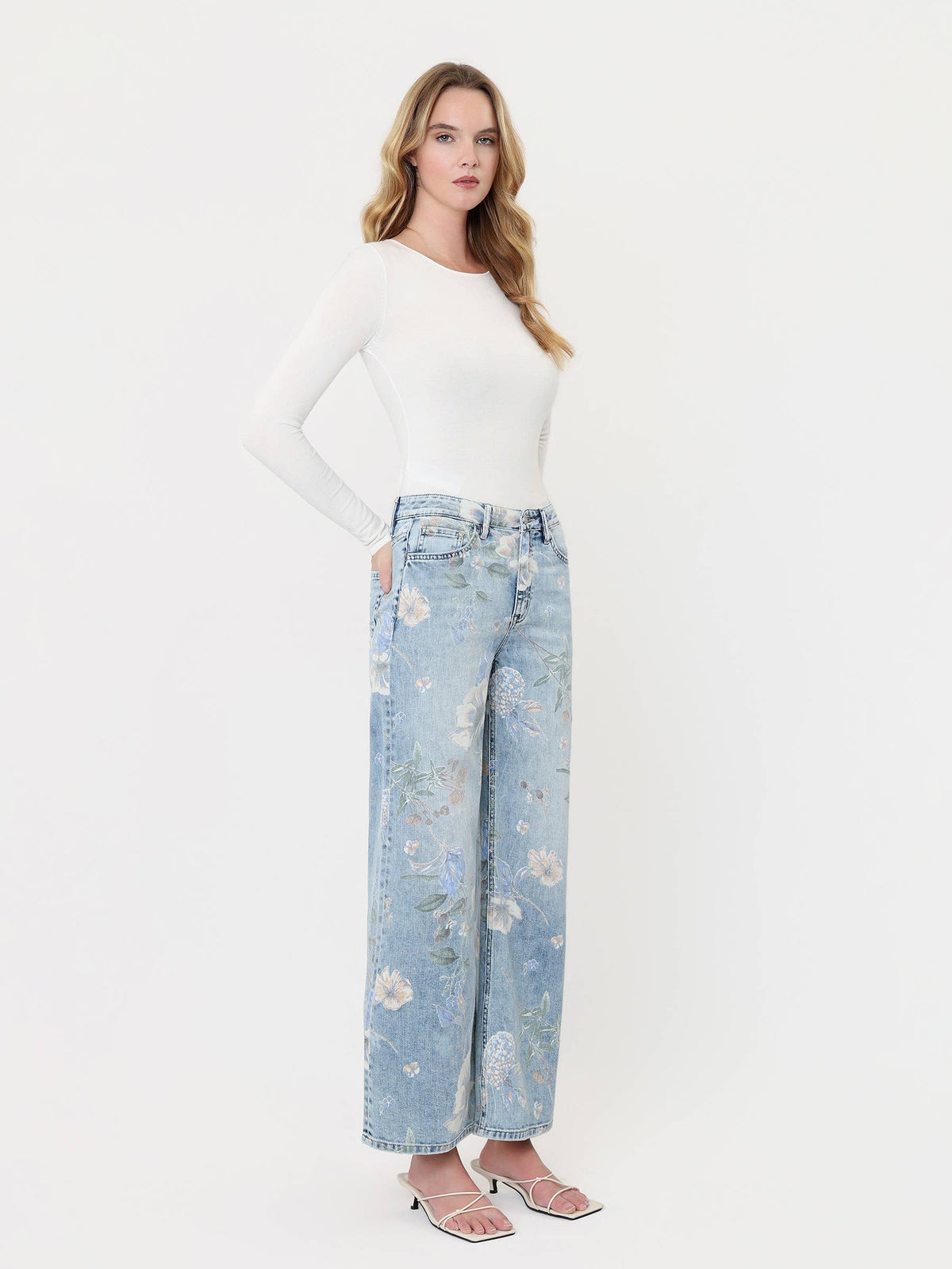 Floral Denim High Rise