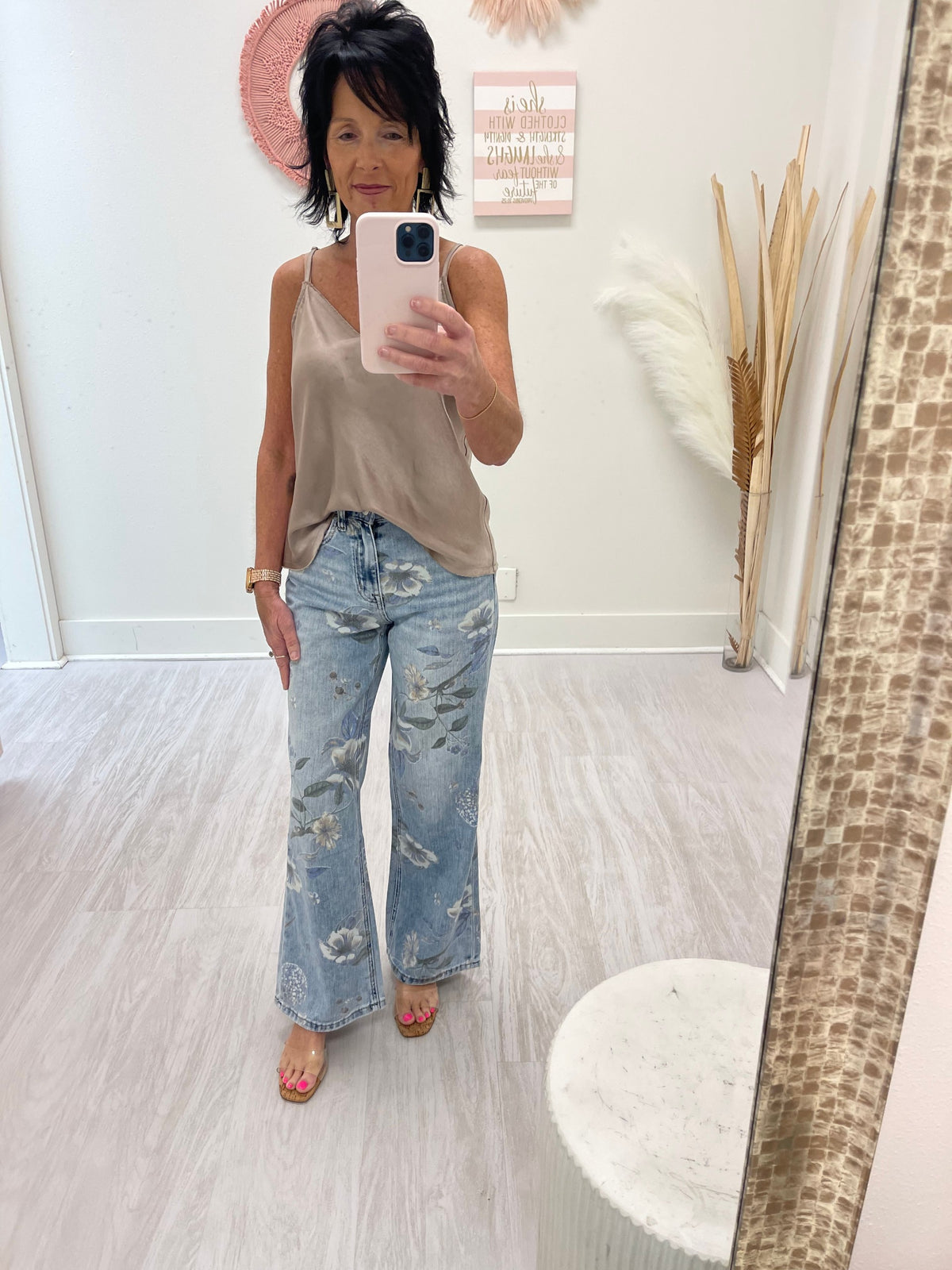 Floral Denim High Rise