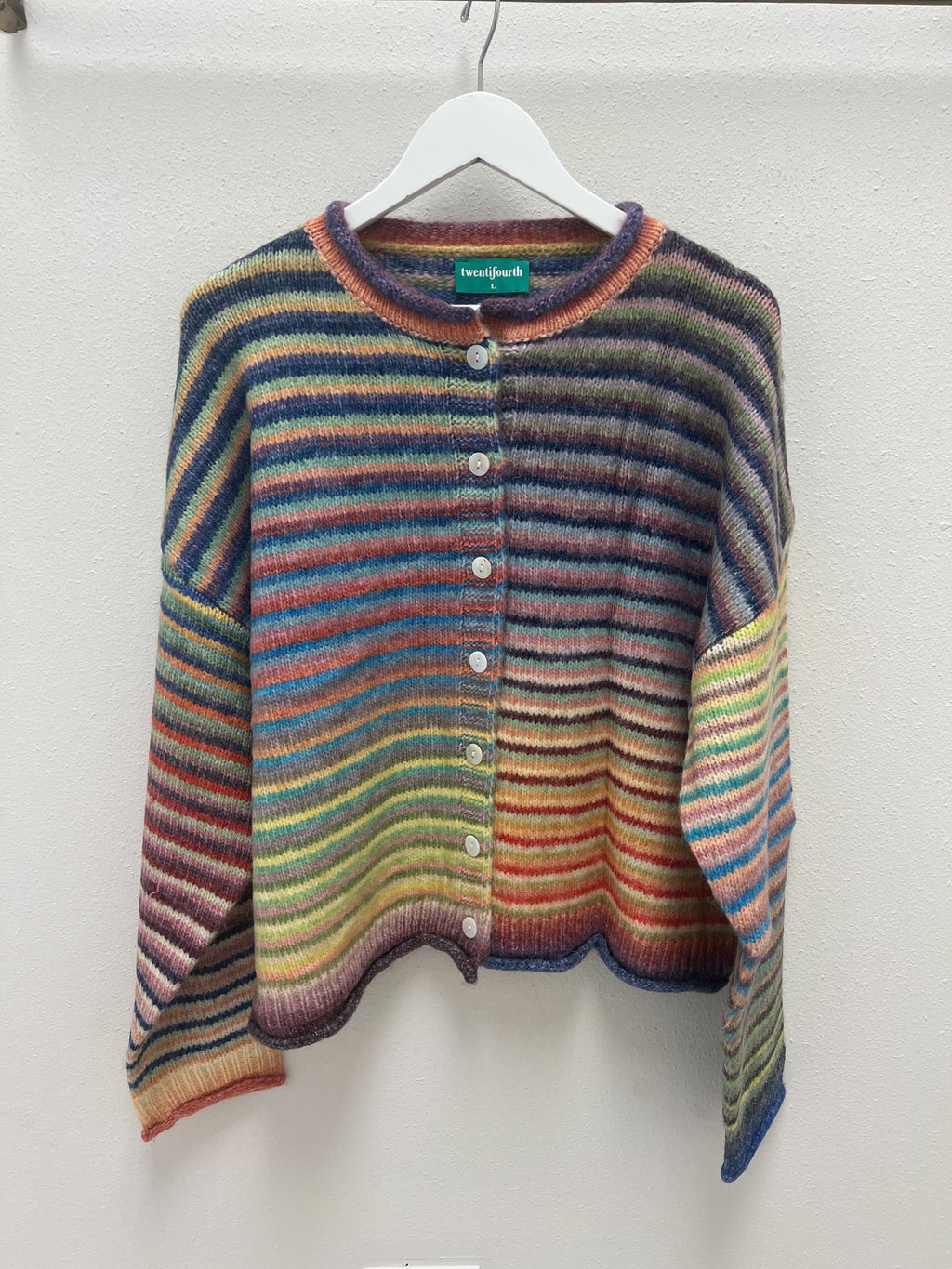 Autumn Haze Striped Cardigan