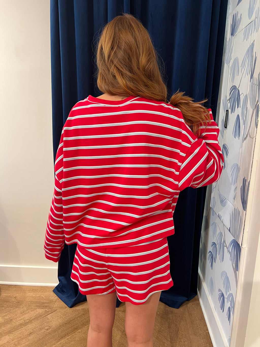 Striped Lounge Sweat Shorts