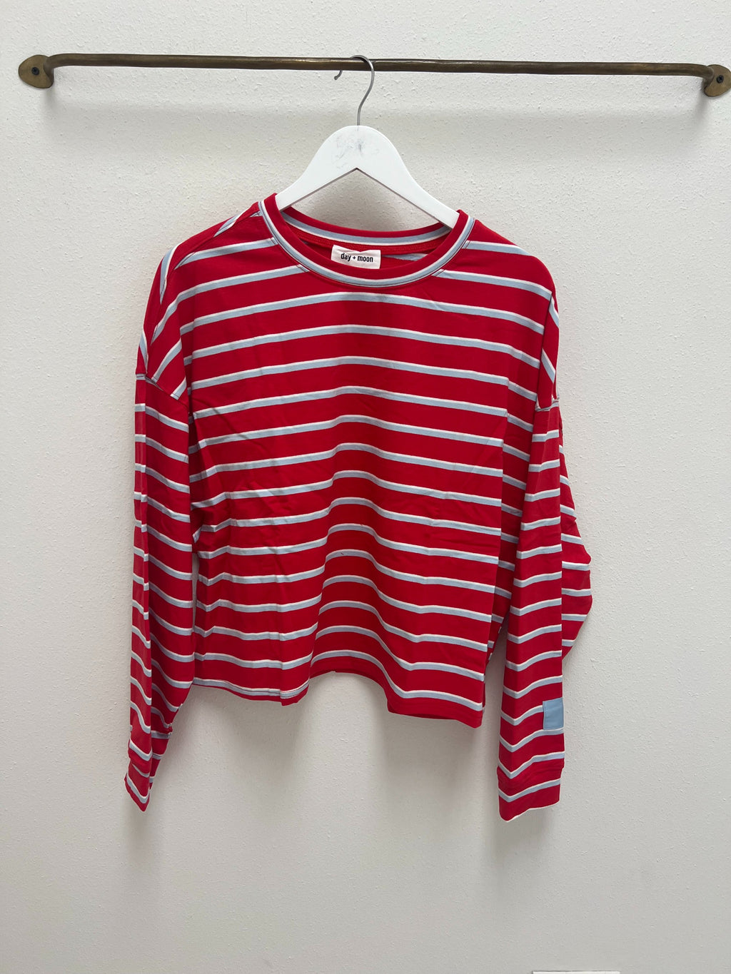 Striped Terry Loose Fit Lounge Sweatshirt