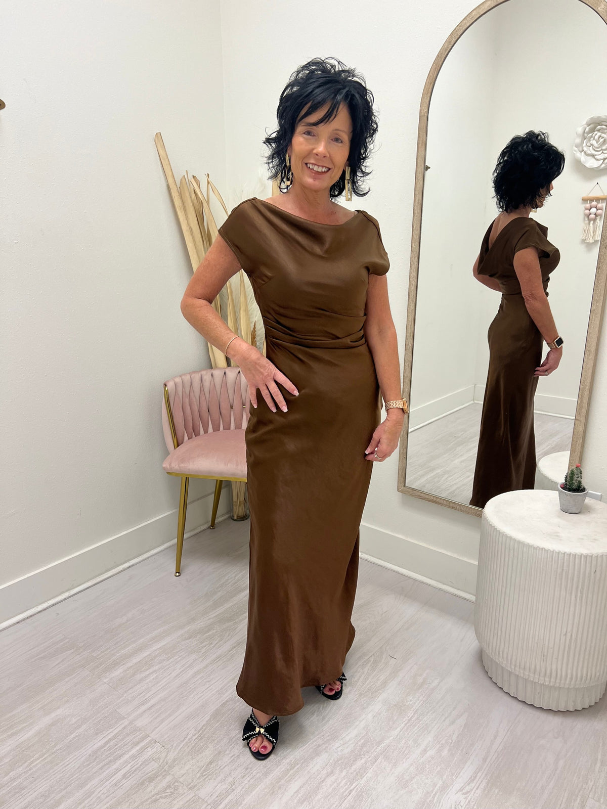 Boat Neck Maxi Dress