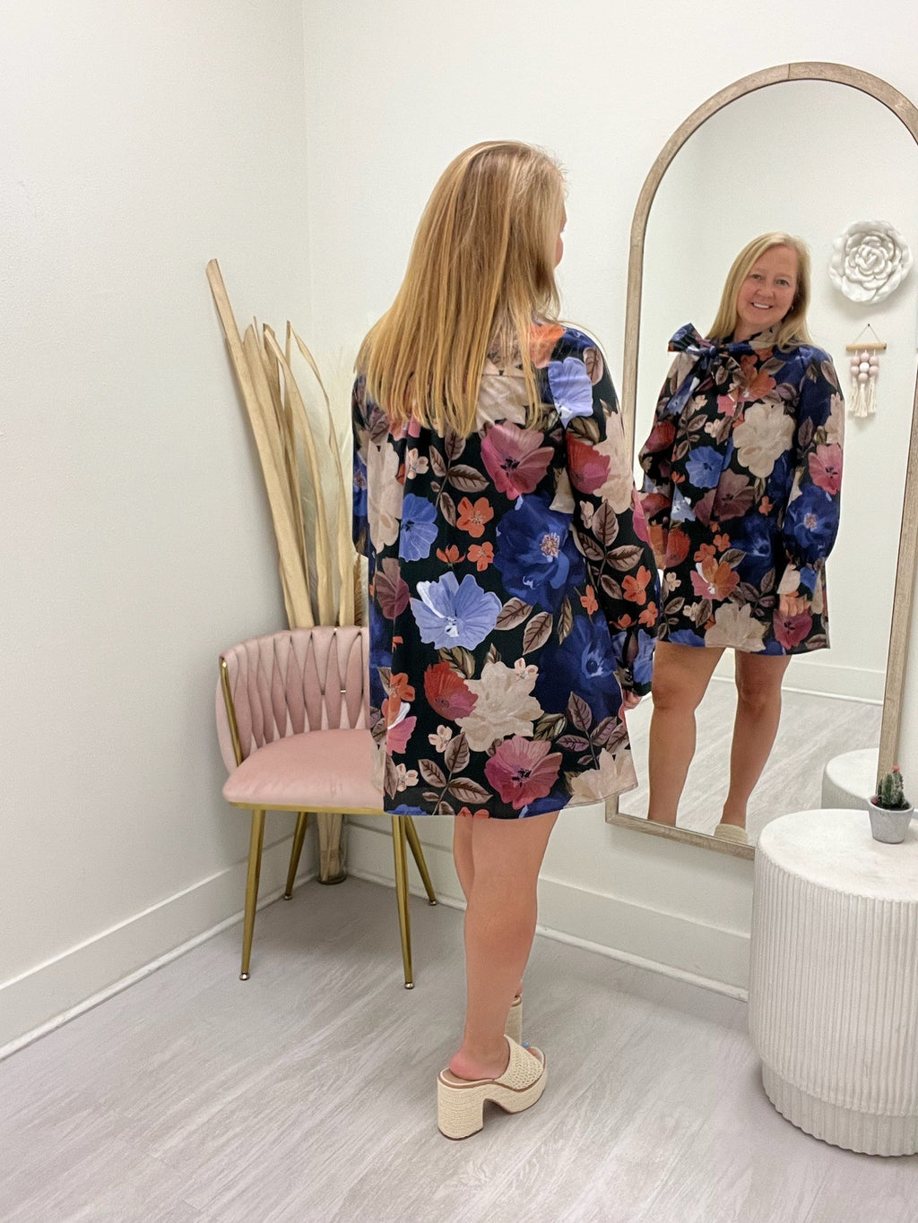 Night Blossom Long Sleeve Mini