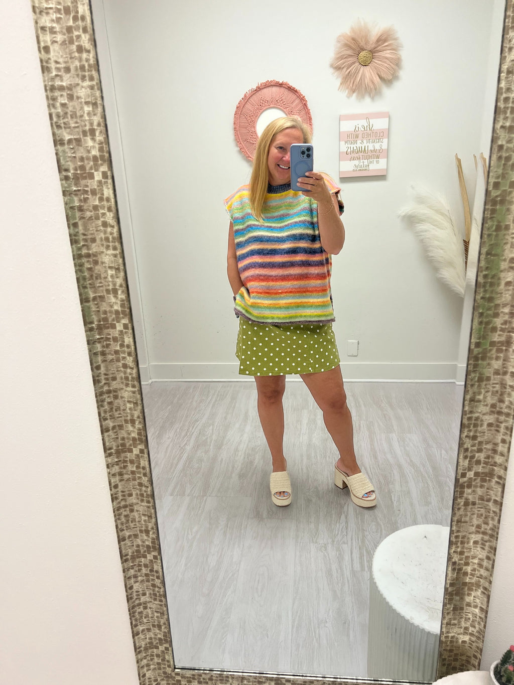 Rainbow Sleeveless Sweater