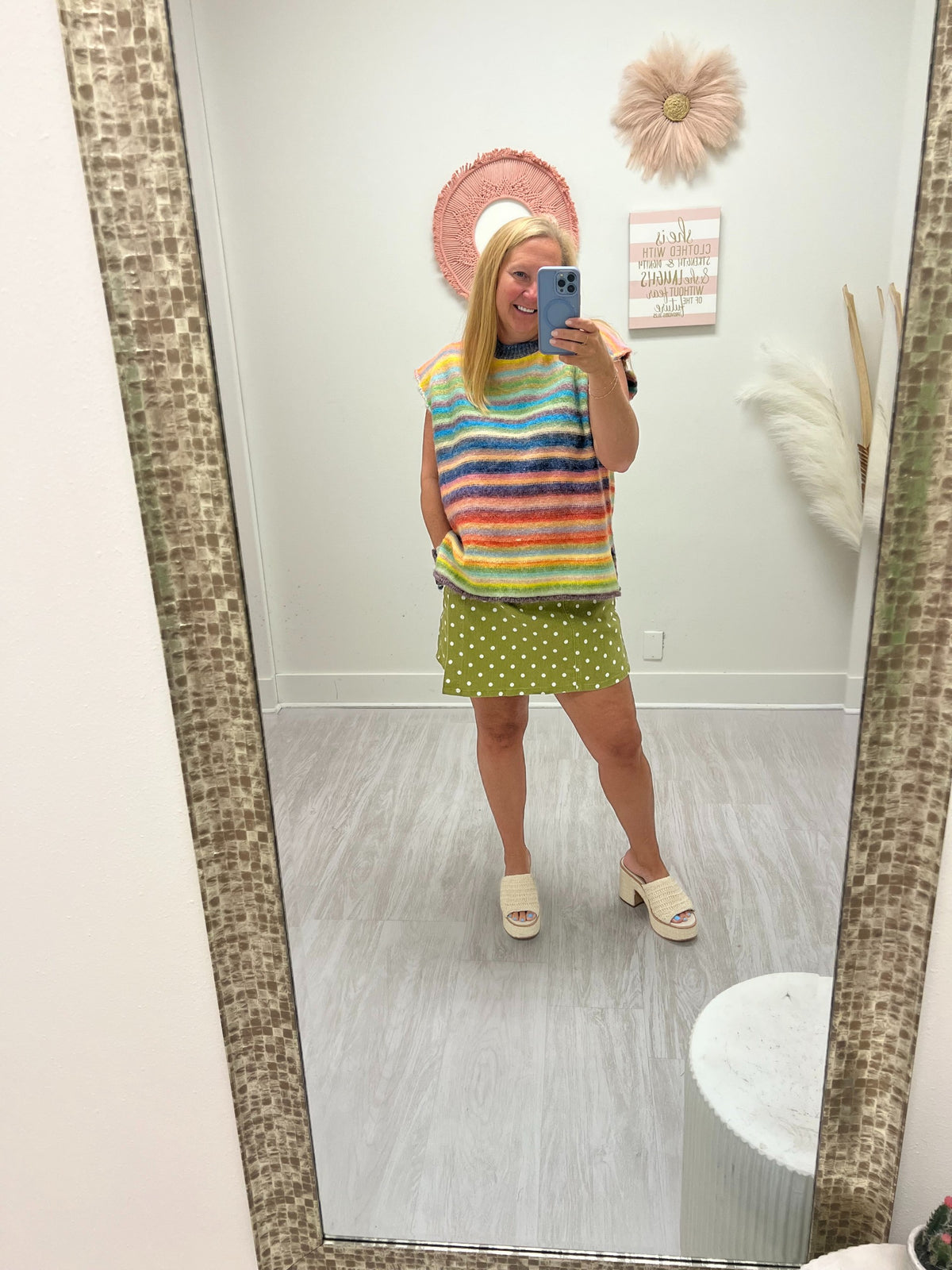 Rainbow Sleeveless Sweater