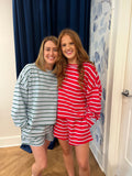 Striped Lounge Sweat Shorts